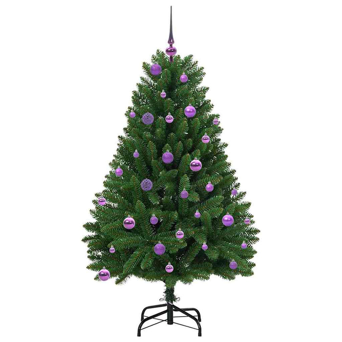 Brad de Crăciun artificial cu 150 LED Verde 150 cm PVC și Metal - WALTI WALTI