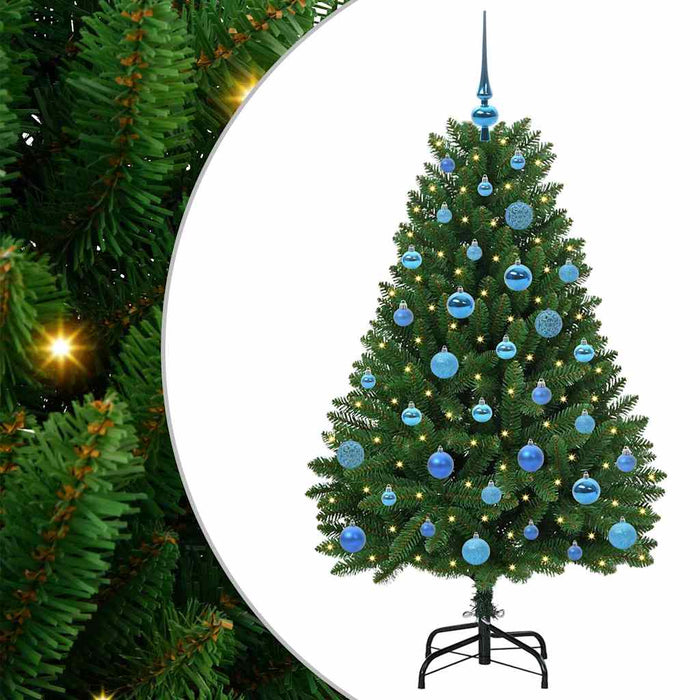 Brad de Crăciun artificial cu 150 LED Verde 150 cm PVC și Metal - WALTI WALTI