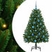 Brad de Crăciun artificial cu 150 LED Verde 150 cm PVC și Metal - WALTI WALTI