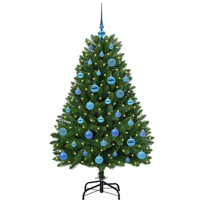 Brad de Crăciun artificial cu 150 LED Verde 150 cm PVC și Metal - WALTI WALTI