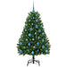 Brad de Crăciun artificial cu 150 LED Verde 150 cm PVC și Metal - WALTI WALTI