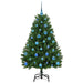 Brad de Crăciun artificial cu 150 LED Verde 150 cm PVC și Metal - WALTI WALTI