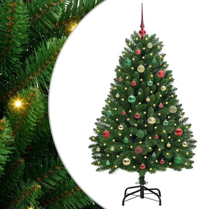 Brad de Crăciun artificial cu 150 LED Verde 150 cm PVC și Metal - WALTI WALTI