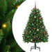 Brad de Crăciun artificial cu 150 LED Verde 150 cm PVC și Metal - WALTI WALTI