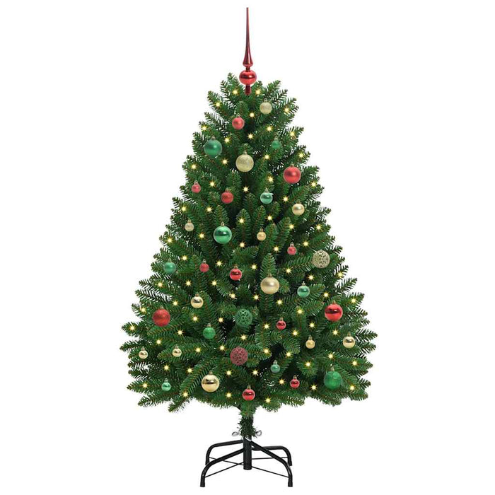 Brad de Crăciun artificial cu 150 LED Verde 150 cm PVC și Metal - WALTI WALTI