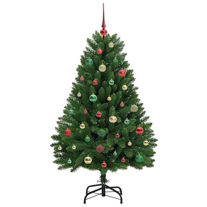 Brad de Crăciun artificial cu 150 LED Verde 150 cm PVC și Metal - WALTI WALTI