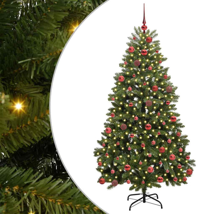 Brad de Crăciun artificial cu 300 LED Verde 180 cm PVC și Metal - WALTI WALTI