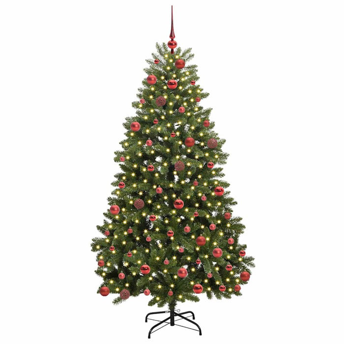 Brad de Crăciun artificial cu 300 LED Verde 180 cm PVC și Metal - WALTI WALTI