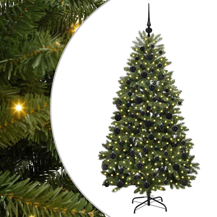 Brad de Crăciun artificial cu 300 LED Verde 180 cm PVC și Metal - WALTI WALTI