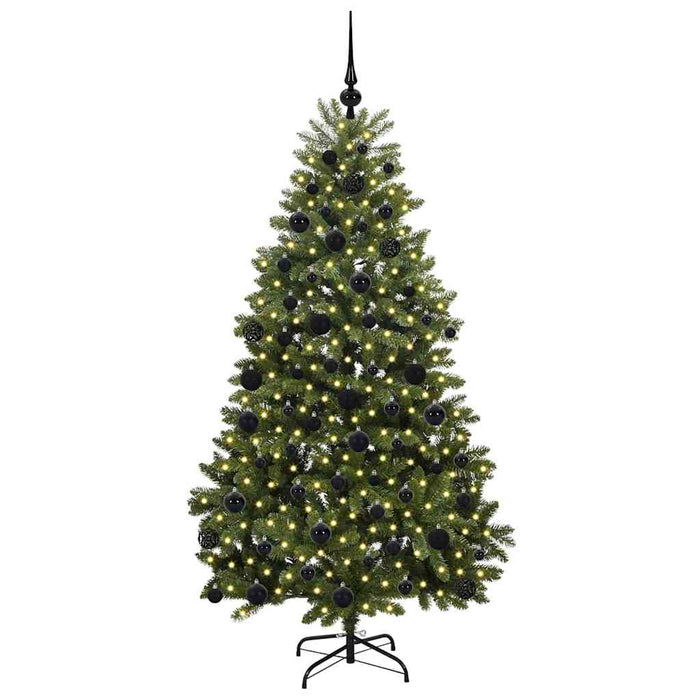 Brad de Crăciun artificial cu 300 LED Verde 180 cm PVC și Metal - WALTI WALTI