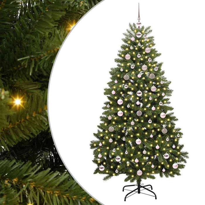 Brad de Crăciun artificial cu 300 LED Verde 180 cm PVC și Metal - WALTI WALTI