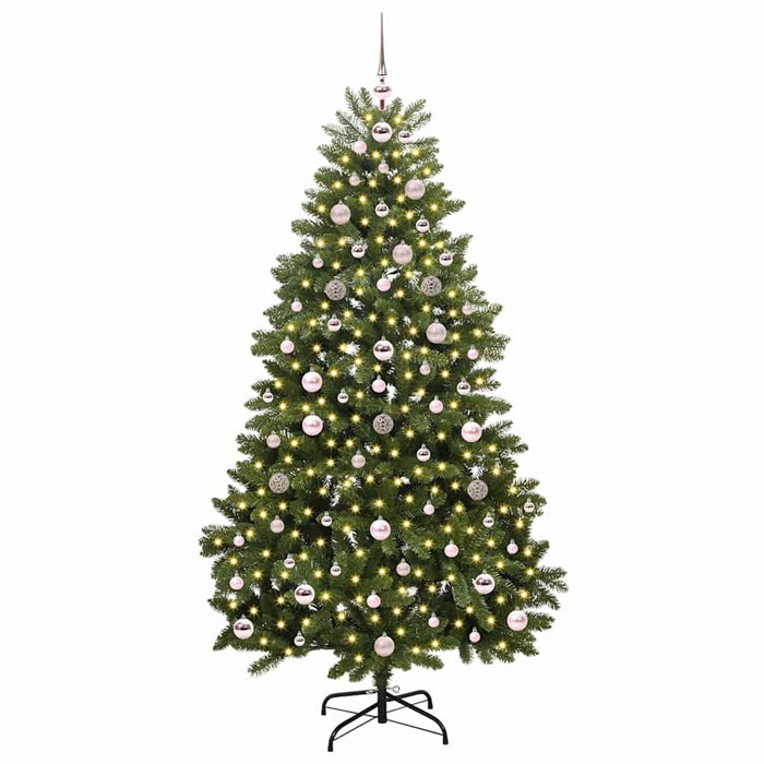 Brad de Crăciun artificial cu 300 LED Verde 180 cm PVC și Metal - WALTI WALTI