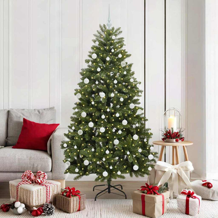 Brad de Crăciun artificial cu 300 LED Verde 180 cm PVC și Metal - WALTI WALTI