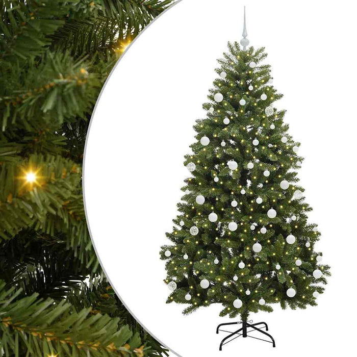 Brad de Crăciun artificial cu 300 LED Verde 180 cm PVC și Metal - WALTI WALTI