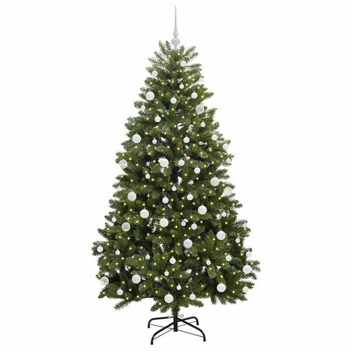 Brad de Crăciun artificial cu 300 LED Verde 180 cm PVC și Metal - WALTI WALTI