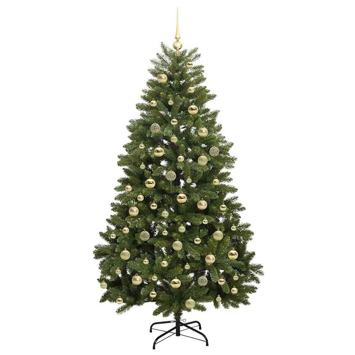 Brad de Crăciun artificial 180 cm 300 LED-uri Alb cald Verde WALTI
