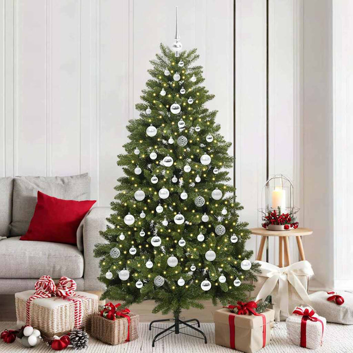 Brad de Crăciun artificial cu 300 LED Verde 180 cm PVC și Metal - WALTI WALTI