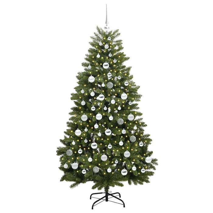 Brad de Crăciun artificial cu 300 LED Verde 180 cm PVC și Metal - WALTI WALTI