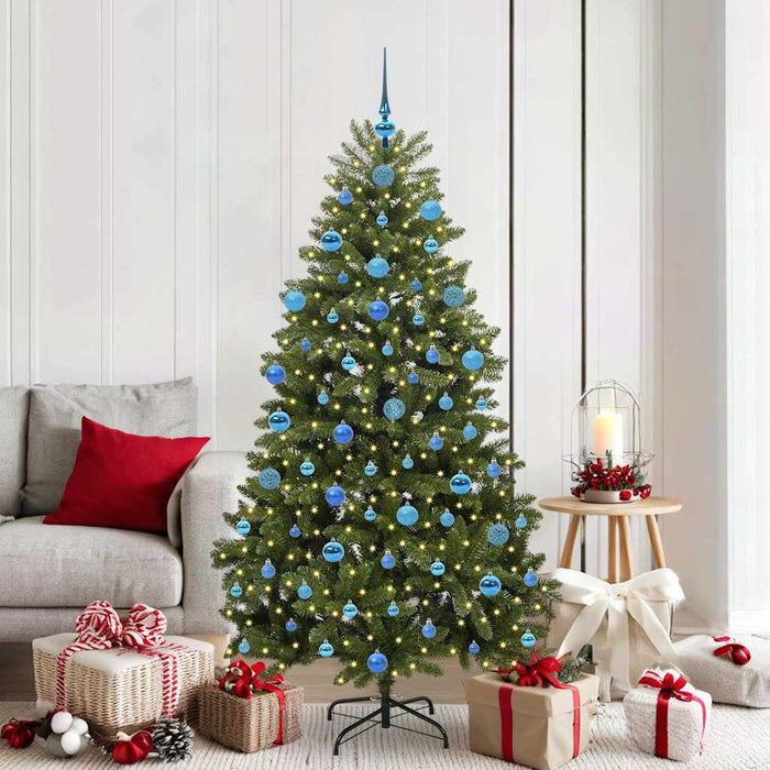 Brad de Crăciun artificial cu 300 LED Verde 180 cm PVC și Metal - WALTI WALTI