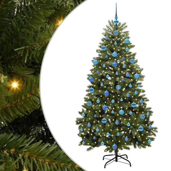 Brad de Crăciun artificial cu 300 LED Verde 180 cm PVC și Metal - WALTI WALTI