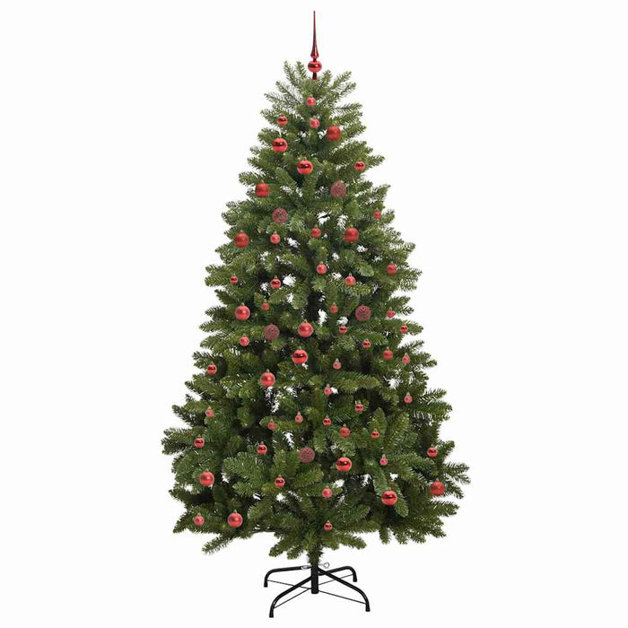 Brad de Crăciun artificial 210 cm 300 LED-uri Alb cald Verde WALTI