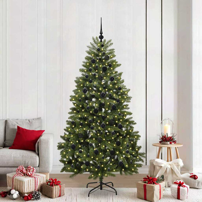 Brad de Crăciun artificial cu 300 LED Verde 210 cm PVC și Metal - WALTI WALTI