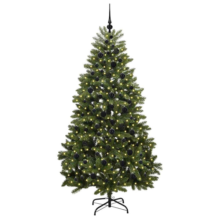 Brad de Crăciun artificial cu 300 LED Verde 210 cm PVC și Metal - WALTI WALTI