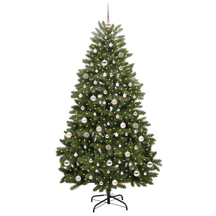 Brad de Crăciun artificial cu 300 LED Verde 210 cm PVC și Metal - WALTI WALTI