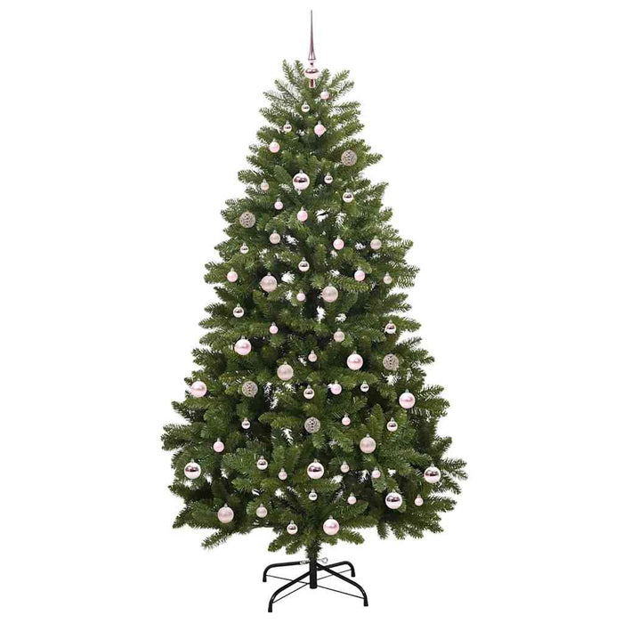 Brad de Crăciun artificial cu 300 LED Verde 210 cm PVC și Metal - WALTI WALTI