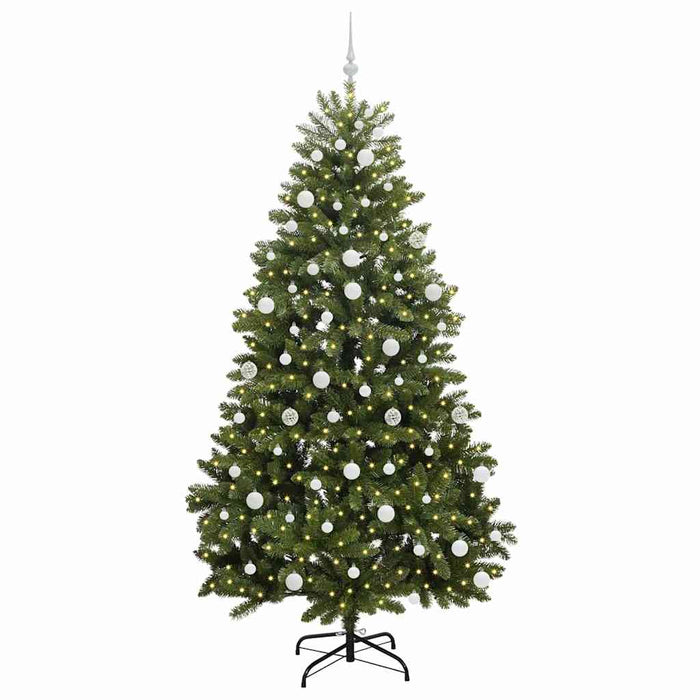 Brad de Crăciun artificial cu 300 LED Verde 210 cm PVC și Metal - WALTI WALTI