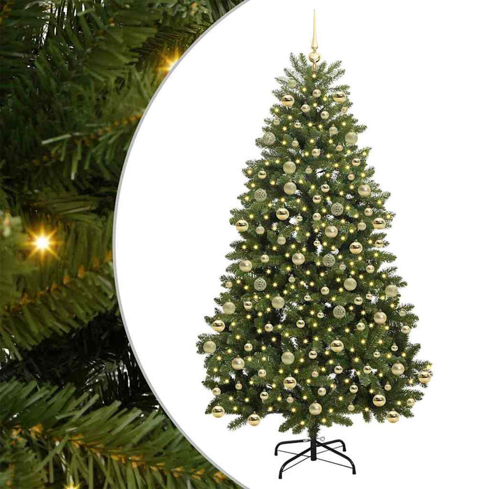 Brad de Crăciun artificial 210 cm 300 LED-uri Alb cald Verde - WALTI WALTI