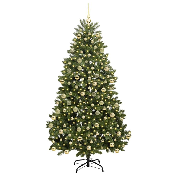 Brad de Crăciun artificial 210 cm 300 LED-uri Alb cald Verde - WALTI WALTI