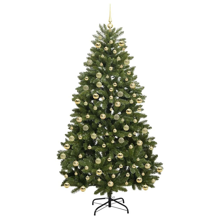 Brad de Crăciun artificial 210 cm 300 LED-uri Alb cald Verde - WALTI WALTI