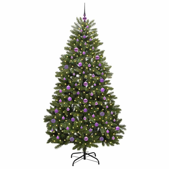 Brad de Crăciun artificial cu 300 LED Verde 210 cm PVC și Metal - WALTI WALTI