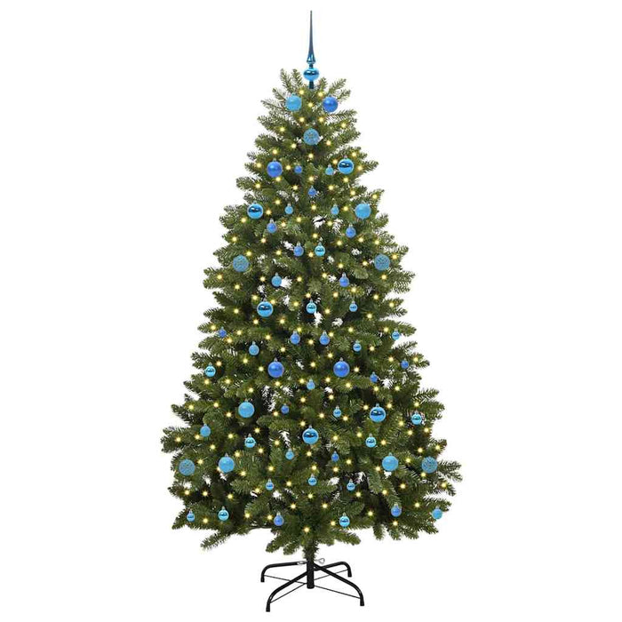 Brad de Crăciun artificial cu 300 LED Verde 210 cm PVC și Metal - WALTI WALTI