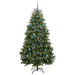 Brad de Crăciun artificial cu 300 LED Verde 210 cm PVC și Metal - WALTI WALTI