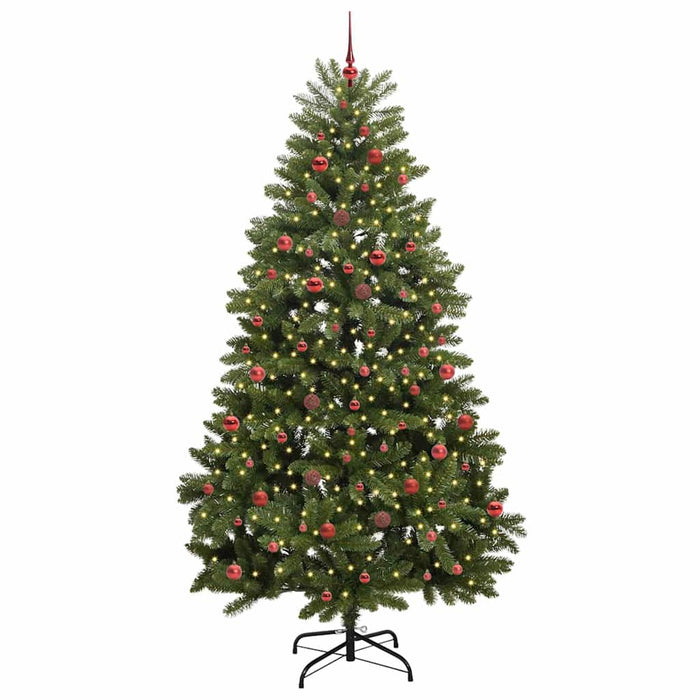 Brad de Crăciun artificial cu 300 LED Verde 240 cm PVC și Metal - WALTI WALTI