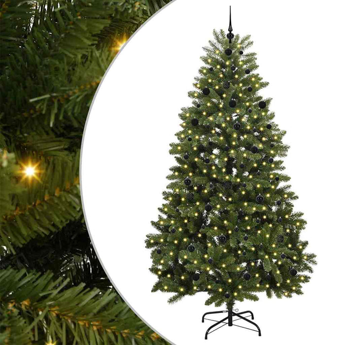 Brad de Crăciun artificial cu 300 LED Verde 240 cm PVC și Metal - WALTI WALTI