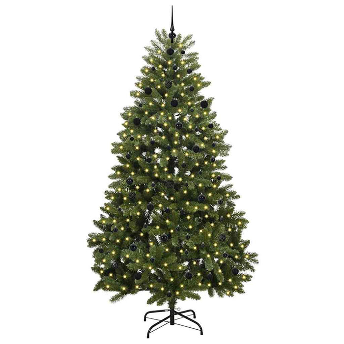 Brad de Crăciun artificial cu 300 LED Verde 240 cm PVC și Metal - WALTI WALTI