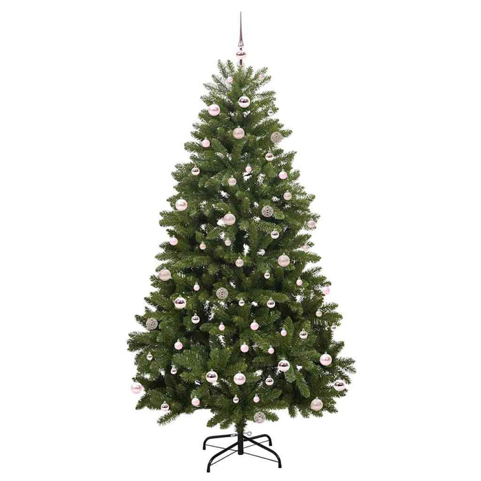 Brad de Crăciun artificial cu 300 LED Verde 240 cm PVC și Metal - WALTI WALTI