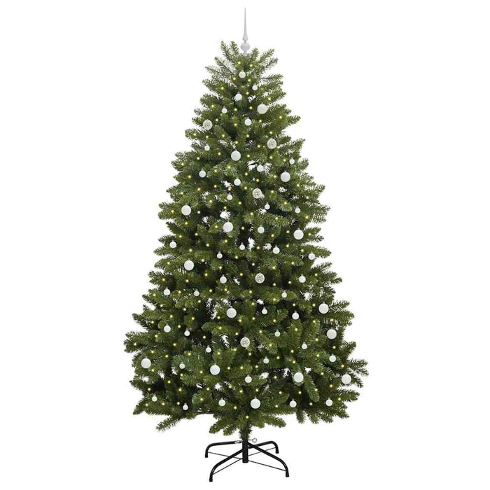 Brad de Crăciun artificial cu 300 LED Verde 240 cm PVC și Metal - WALTI WALTI