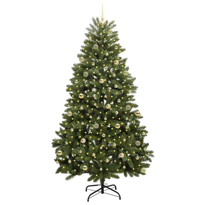 Brad de Crăciun artificial 240 cm 300 LED-uri Alb cald Verde WALTI