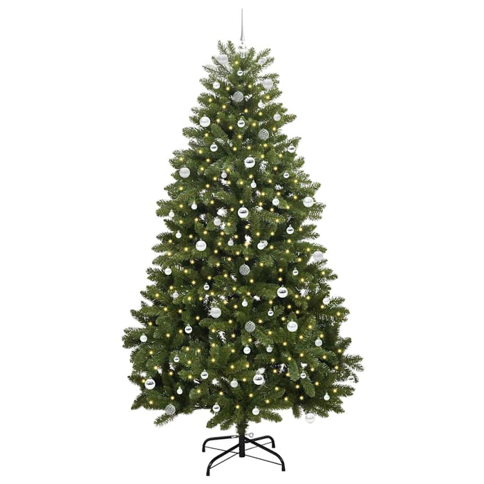 Brad de Crăciun artificial cu 300 LED Verde 240 cm PVC și Metal - WALTI WALTI