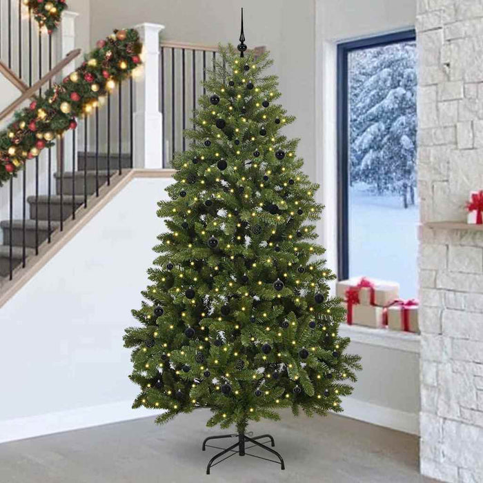 Brad de Crăciun artificial cu 300 LED Verde 270 cm PVC și Metal - WALTI WALTI
