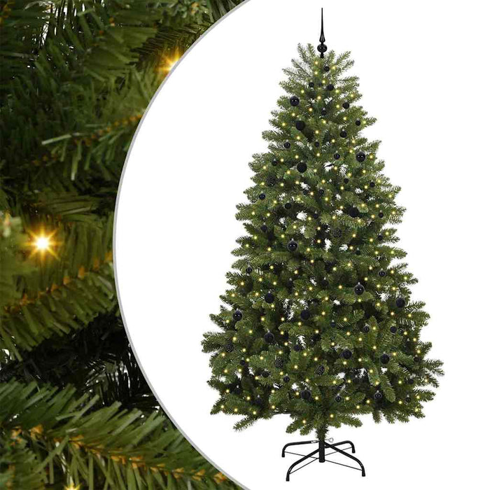 Brad de Crăciun artificial cu 300 LED Verde 270 cm PVC și Metal - WALTI WALTI