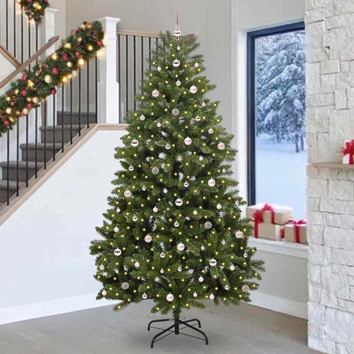 Brad de Crăciun artificial cu 300 LED Verde 270 cm PVC și Metal - WALTI WALTI