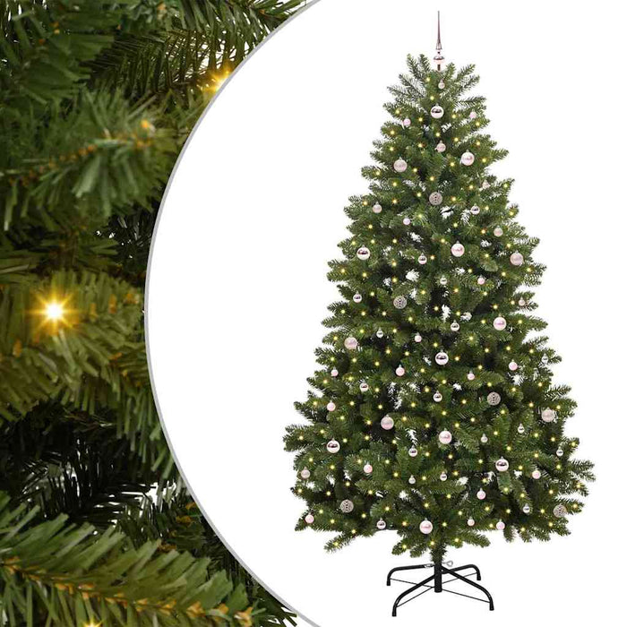 Brad de Crăciun artificial cu 300 LED Verde 270 cm PVC și Metal - WALTI WALTI