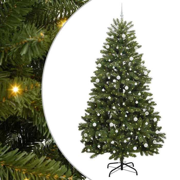 Brad de Crăciun artificial cu 300 LED Verde 270 cm PVC și Metal - WALTI WALTI