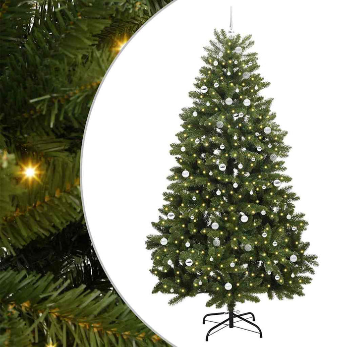 Brad de Crăciun artificial 270 cm 300 LED-uri Alb cald Verde WALTI