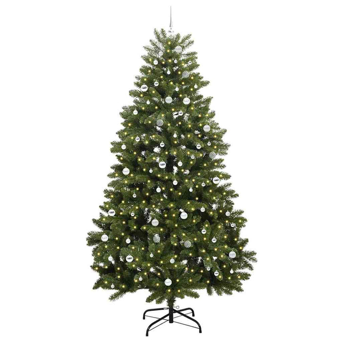 Brad de Crăciun artificial 270 cm 300 LED-uri Alb cald Verde WALTI